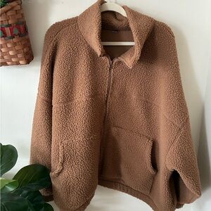 Cozy Brown Sherpa Jacket